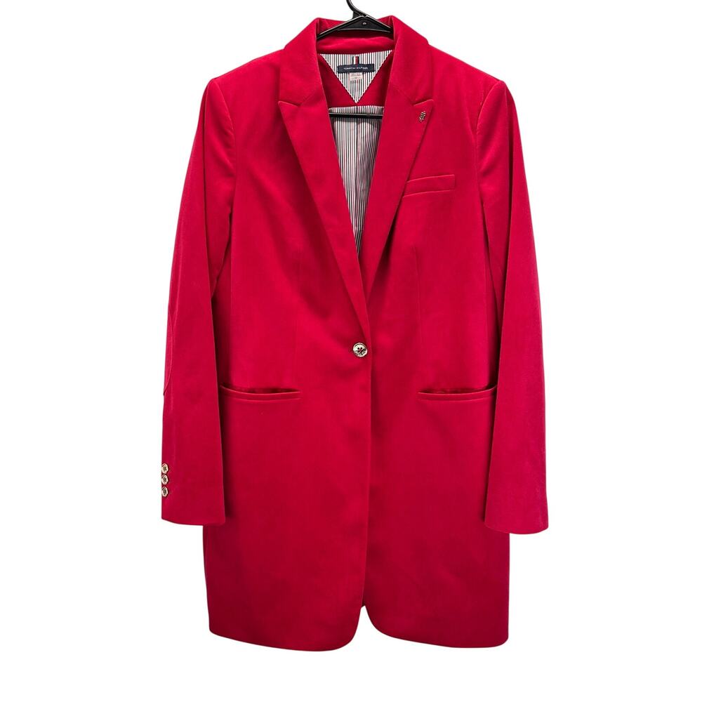 Tommy Hilfiger Hot Pink Blazer Long Line 10 Career Business